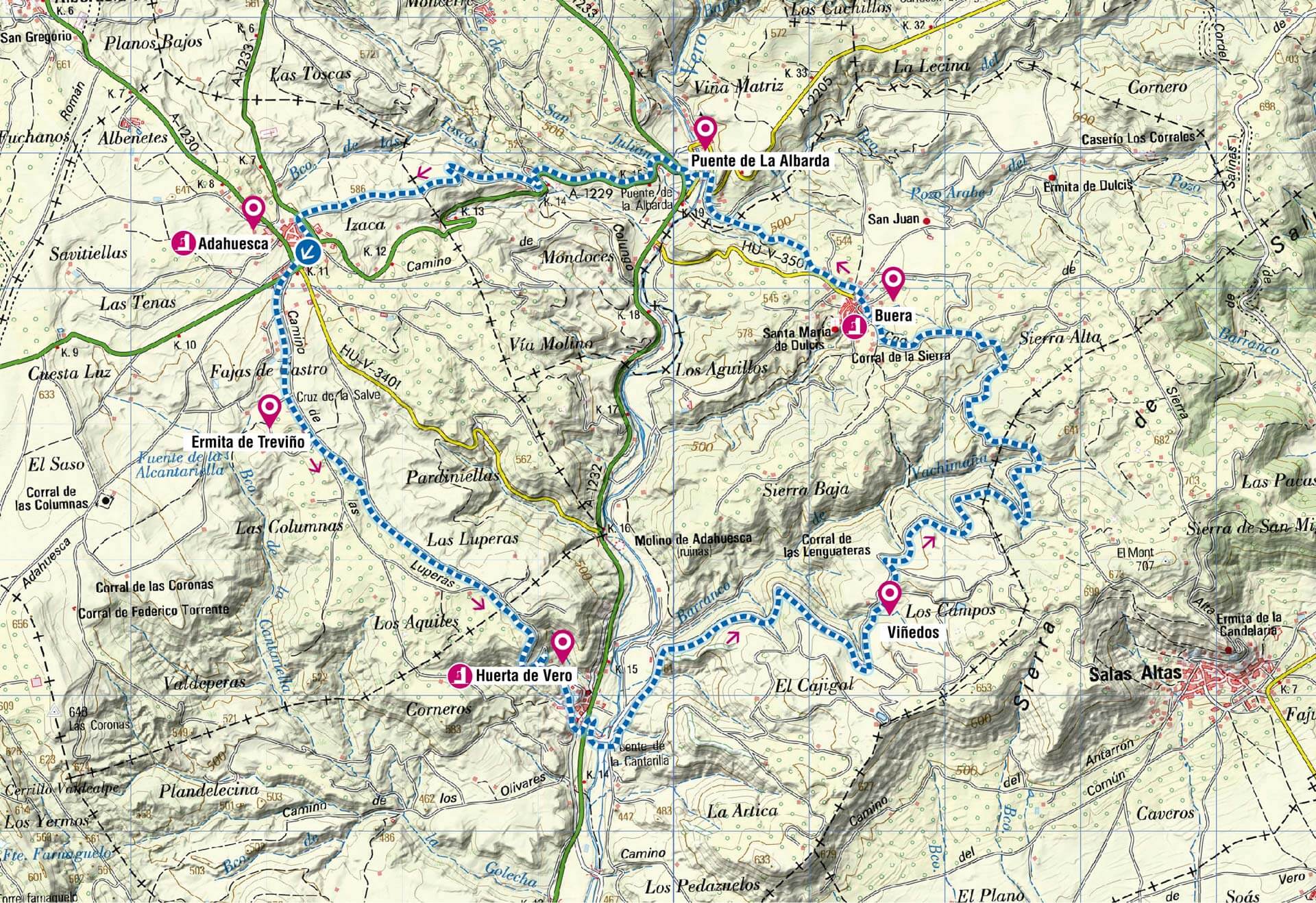 1 ruta de trevino mapa