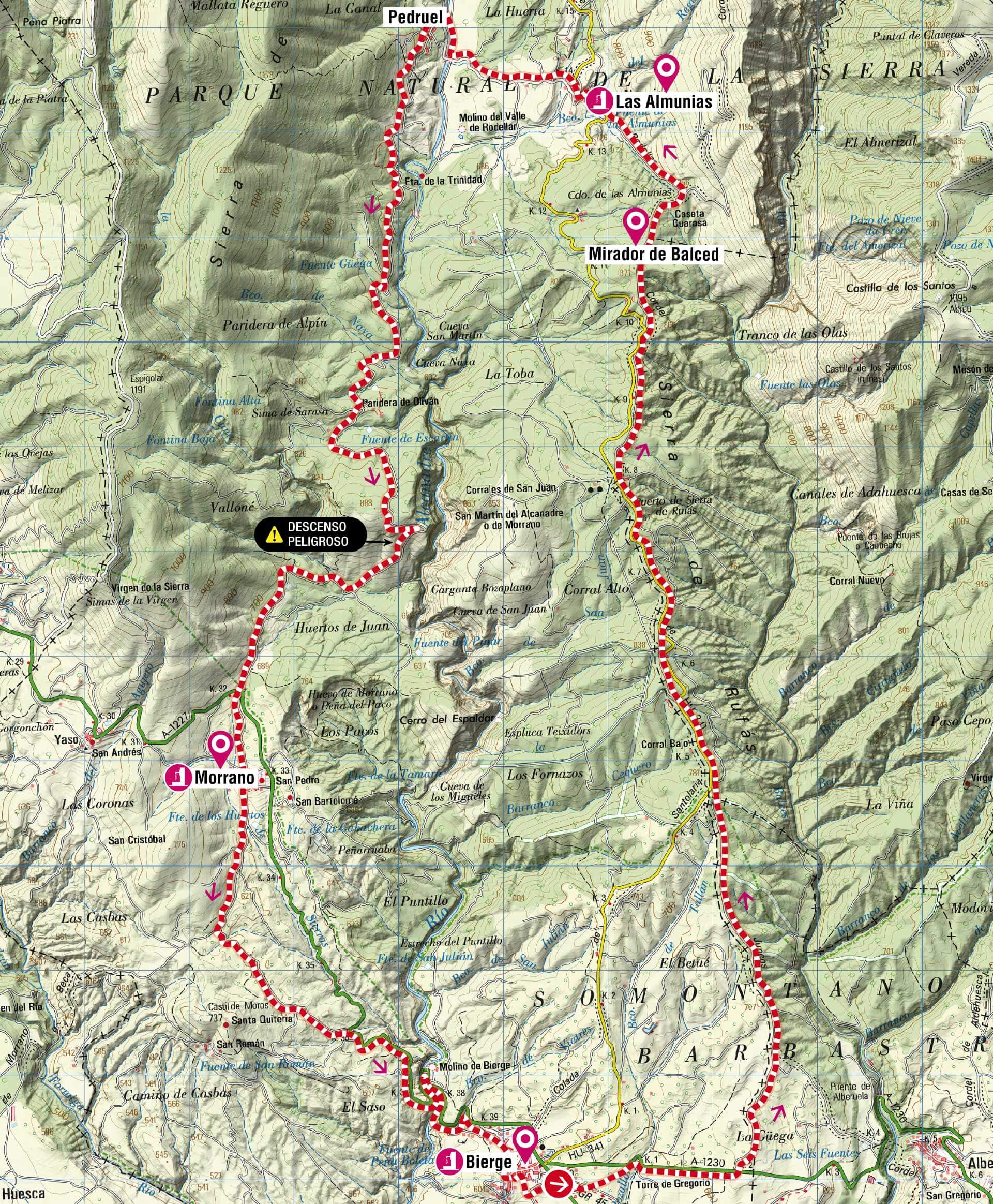 7 tour peonera mapa