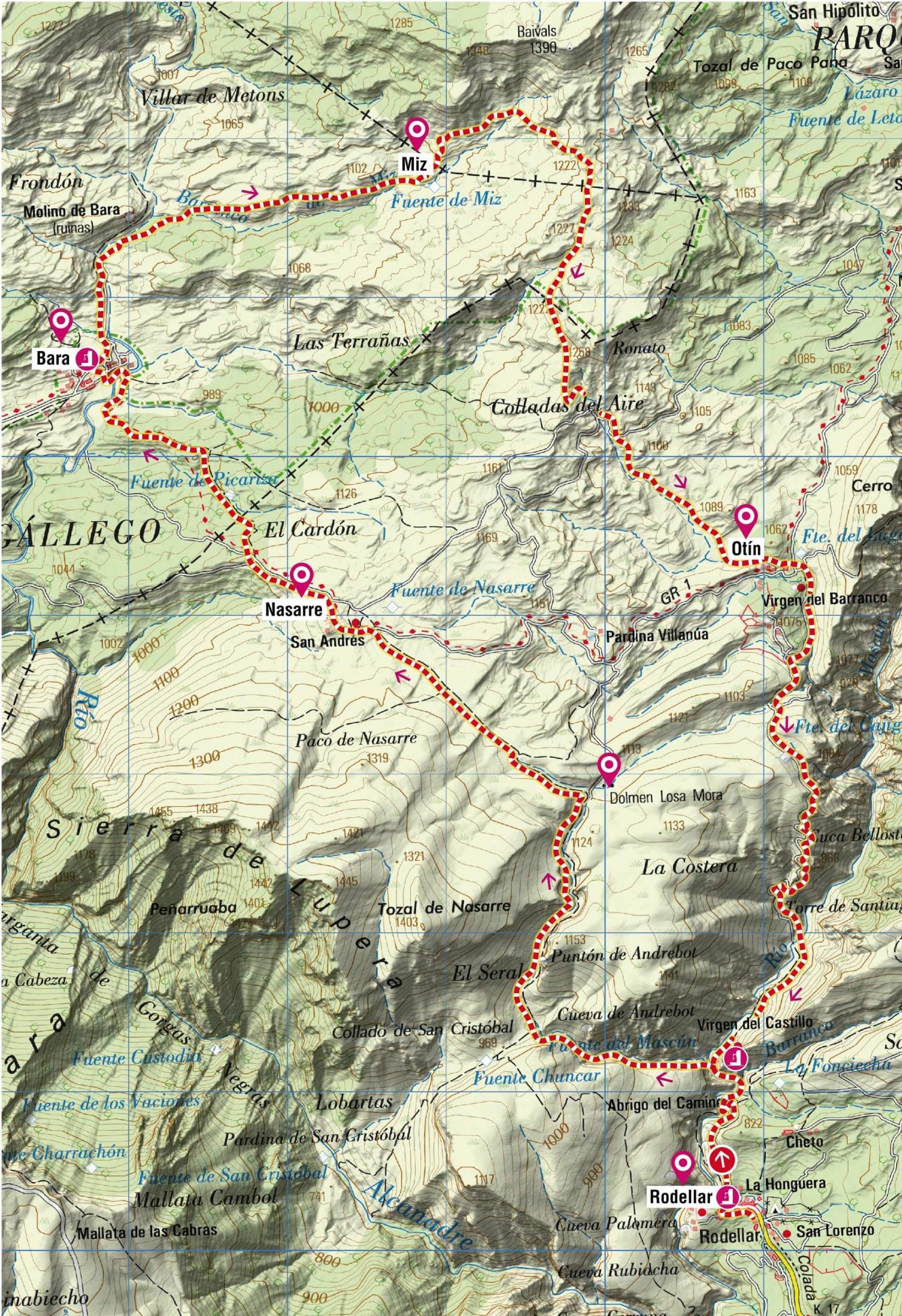 8 catedrales de roca mapa scaled