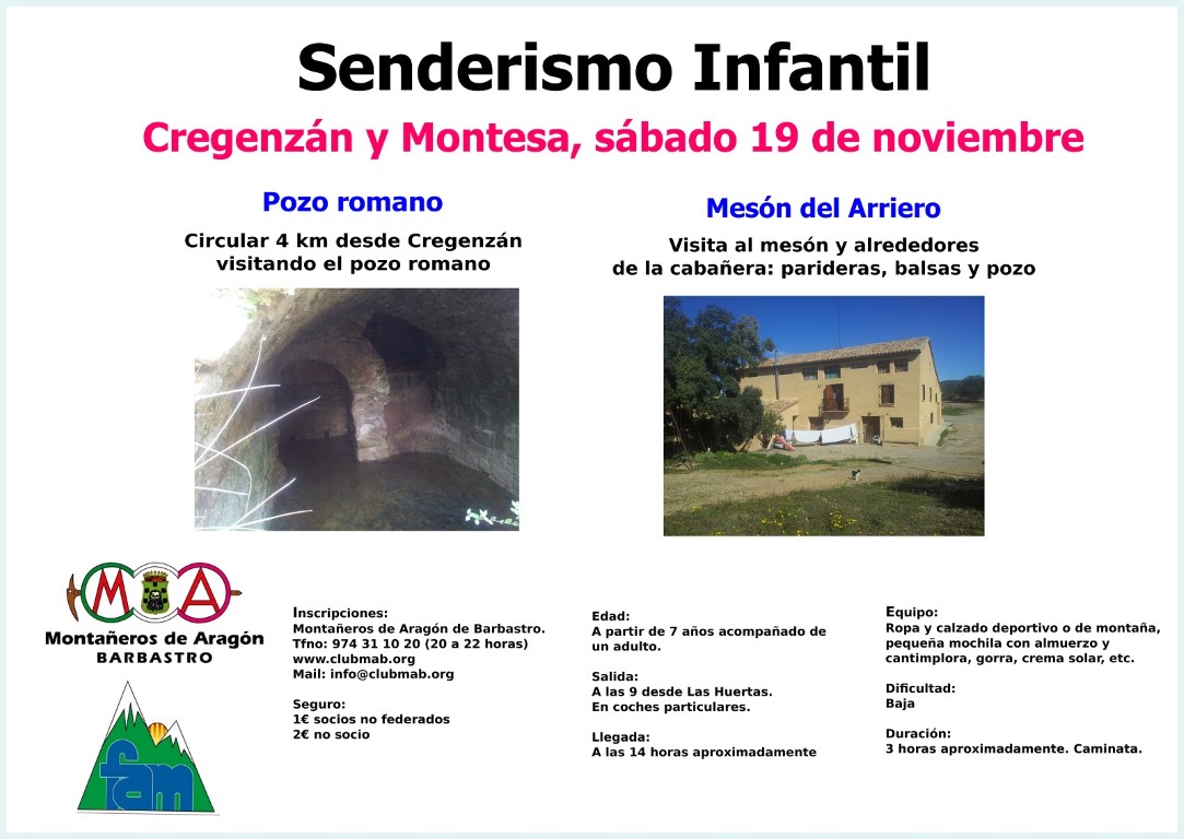 senderismo infantil