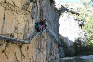 Route van Pasarelas. Alquézar
