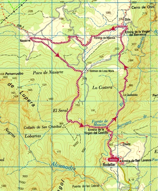 Mapa Ruta El Real del Mascún Ruta El Real del Mascún